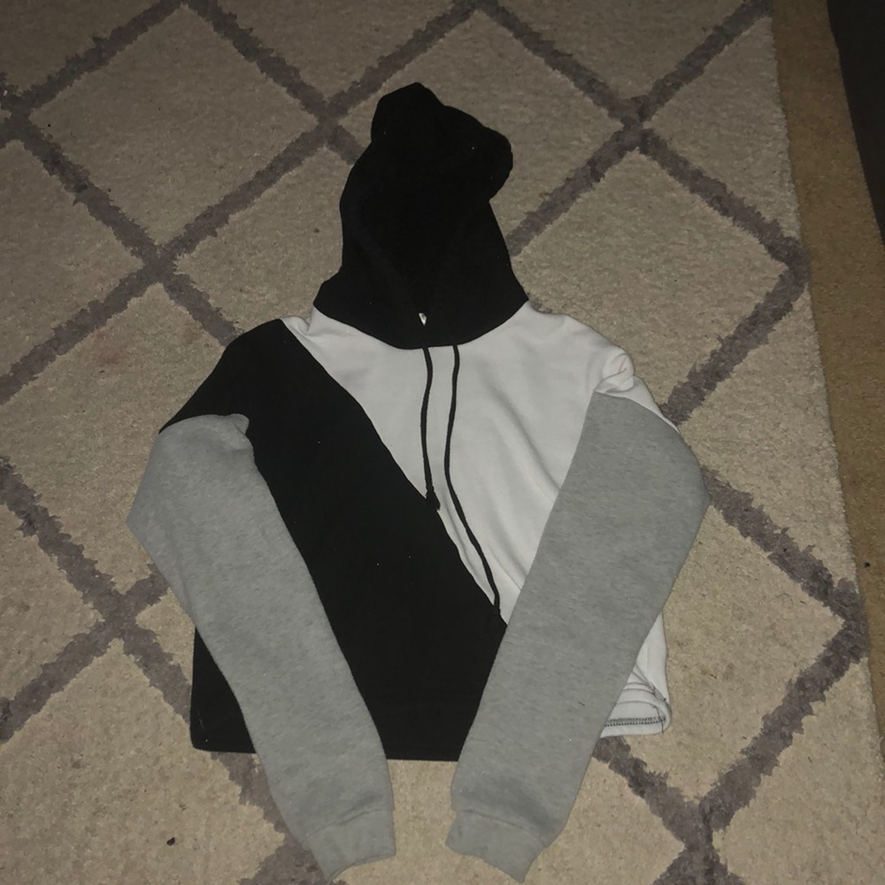half cropped hoodie